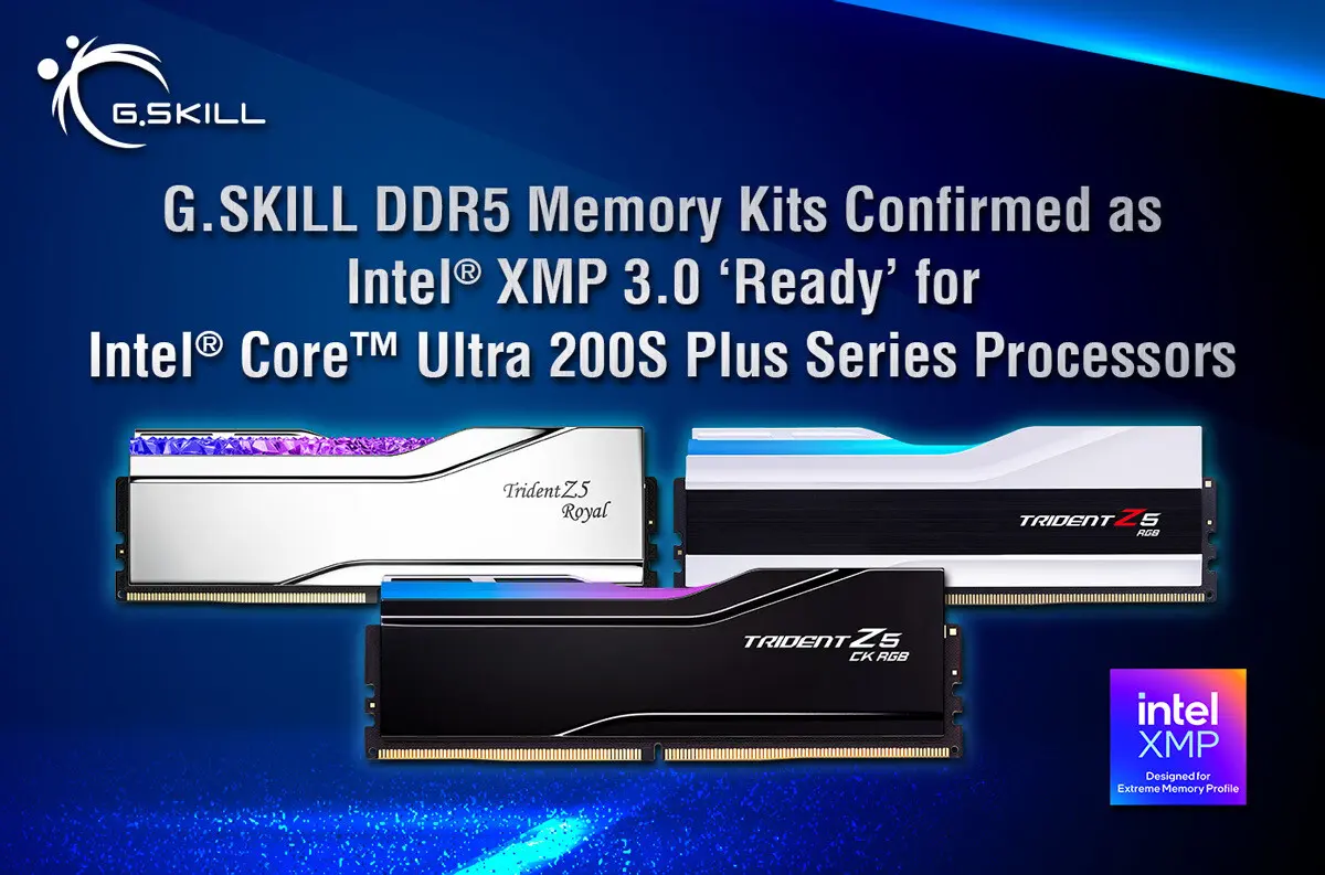 G.SKILL desata DDR5 hasta 10.000 MHz con Intel Core Ultra 200S